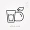 Simple vector illustration with ability to change. Line icon apple juice