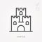 Simple vector illustration with ability to change. Line icon castle