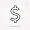 Simple vector illustration with ability to change. Line icon dollar sign