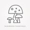 Simple vector illustration with ability to change. Line icon mushrooms toadstools