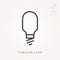 Simple vector illustration with ability to change. Line icon tubular lamp