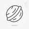 Simple vector illustration with ability to change. Line icon walnut