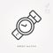 Simple vector illustration with ability to change. Line icon wrist watch