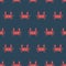 Simple vector illustration with ability to change. Pattern with crabs