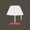 Simple vector illustration with ability to change. Silhouette icon table lamp