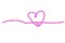 Simple Vector Illustration for Complicated Normal Love Relationship, Torn Pink Rope