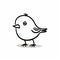 Simple Vector Illustration Of A Playful Little Bird