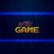 Simple vector illustration in retro futurism style of headline signboard text retro game