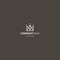 Simple vector line art geometric outline iconic logo of royal crown