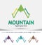 Simple vector logo in a modern style, Top of the mountain in the form of letter A