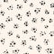 Simple vector monochrome seamless pattern with small flowers. Ditsy ornament