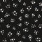 Simple vector monochrome seamless pattern with small flowers. Ditsy texture