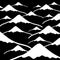 Simple vector mountains black and white dark background eps10
