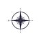 Simple vector nautical compas icon. Navigation map sign