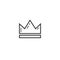 Simple vector outline line art icon of crown