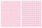 Simple Vector Pattern with Pink and White Houndstooth and Grid.