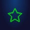 Simple vector pixel art illustration of green led light single line star