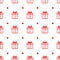 Simple vector seamless pattern with Christmas gifts on white background.