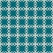 Simple vector seamless pattern. Teal and beige geometric ornament. Gothic style