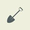 Simple Vector Shovel Logo Template. Tools Icons for Gardening and Farming