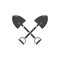 Simple Vector Shovel Logo Template. Tools Icons for Gardening and Farming