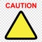 Simple Vector sign, Blank Caution at transparent effect background