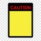 Simple Vector sign, Blank Caution at transparent effect background