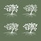 Simple vector trees. Environmental symbol tree illustration icon set