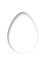 Simple vector white egg paper cut effect for happy easter decorate. card design background.