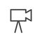 Simple video camera icon vector