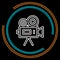 Simple Video Camera Thin Line Vector Icon