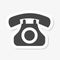 Simple Vintage Telephone Isolated sticker