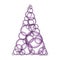 Simple violet xmas tree made form bubbles