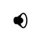 Simple volume mute icon in black. Dynamic. Vector on isolated white background. EPS 10