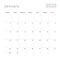 Simple wall calendar for January 2023 with dotted lines. The calendar is in English, week start from Monday