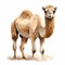 Simple Watercolor Portrait Of A Cute Camel