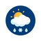 Simple weather vector icon in flat style