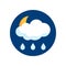 Simple weather vector icon in flat style