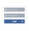 Simple web login form design in modern flat user