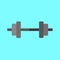 Simple Weightlifting Barbell Vector Illustration Graphic
