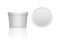 Simple white realistic plastic cosmetic jar for body of face cream, scrub