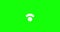 Simple Wi-fi icon animated on green background. Loop animation of Wi-Fi icon. Wireless internet access symbol