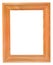Simple wide wood picture frame with cutout canvas