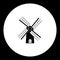 Simple wind mill black isolated icon eps10