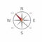 Simple wind rose compass element icon in flat illustration vector isolated in white background