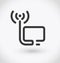 Simple wireless icon on white background. Simple wireless vector. EPS10.