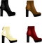 Simple women ankle boots shoes illustrator