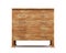 Simple wooden chest of drawers on white background. 3d