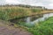 Simple wooden footbridge from close