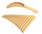 Simple wooden Pan Flute Isolated